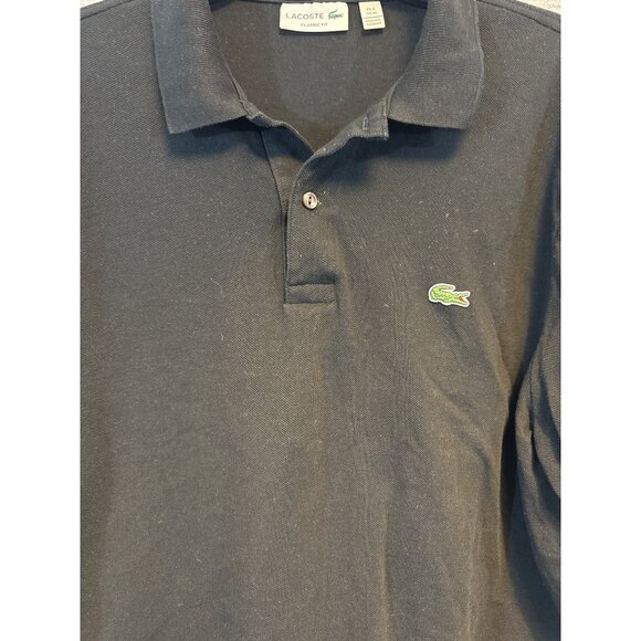Lacoste Mens Classic Fit Black Polo Long Sleeve Shirt Size XL - Picture 3 of 4